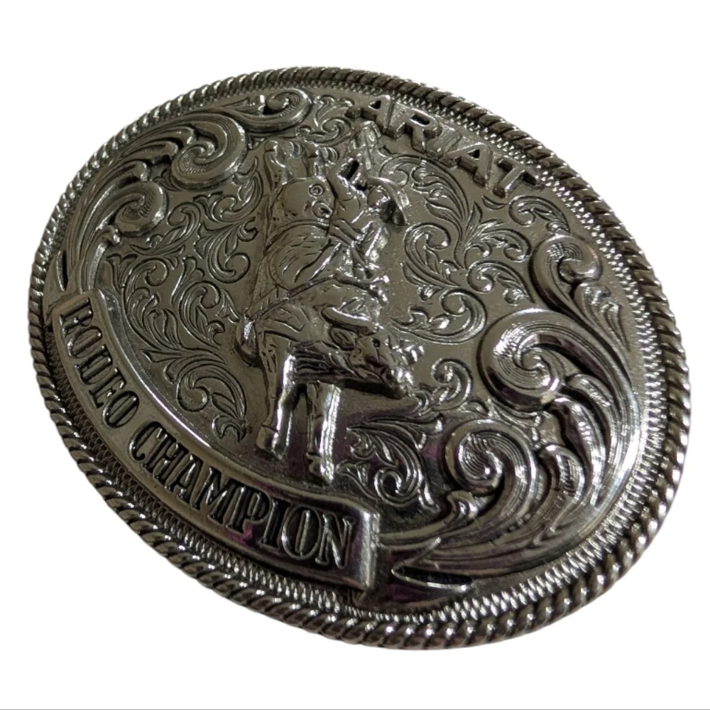 Ariat Youth Rodeo Champion‎ Silver Belt Buckle